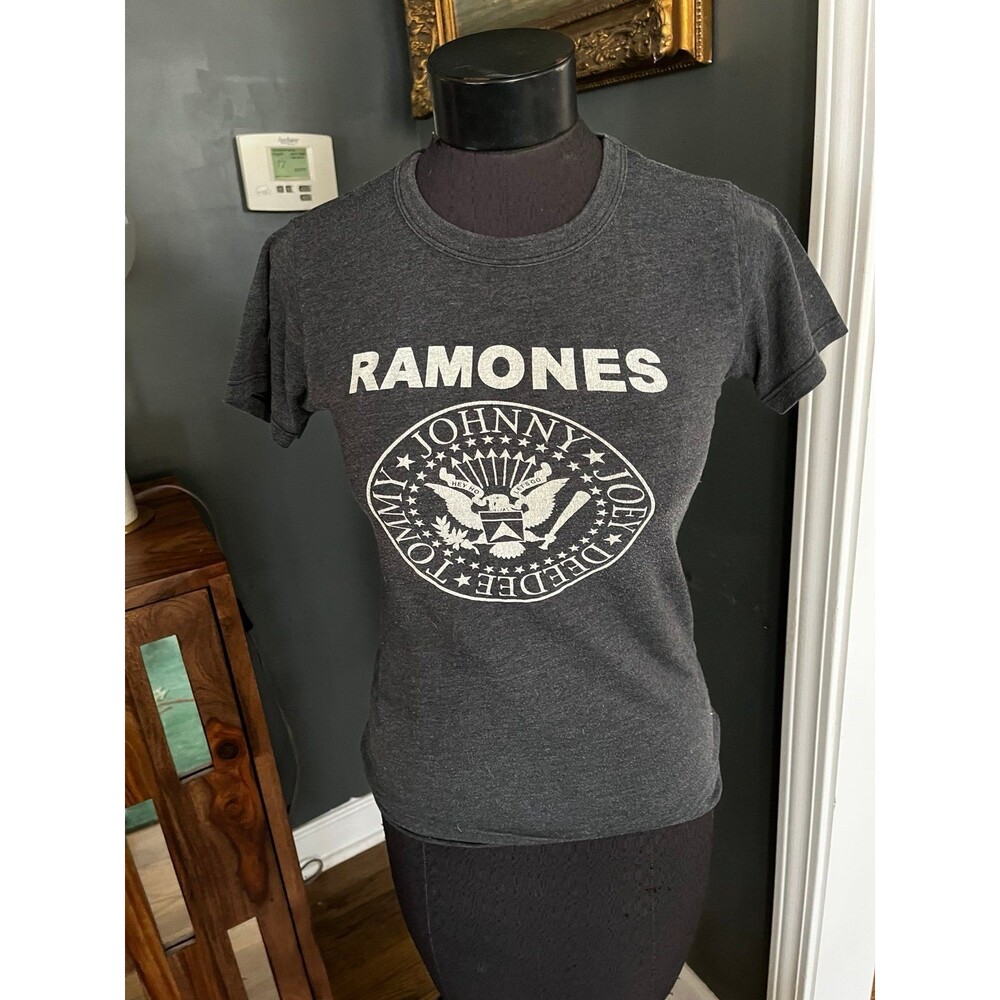Ramones T Shirt Y2K Dark Gray sz S Women’s - Picture 3 of 4